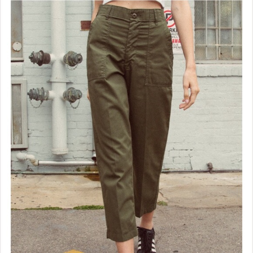 Brandy Melville Green Army Cargo Kim Pants